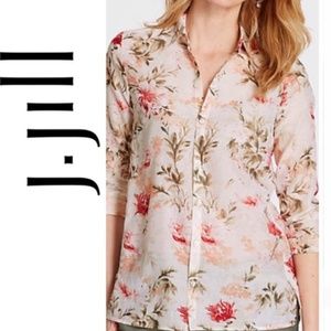 J. Jill floral button down top